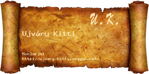 Ujváry Kitti névjegykártya